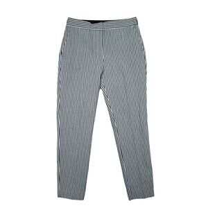 ZARA Navy & White Striped Tapered Pants – Size S – Seersucker Style